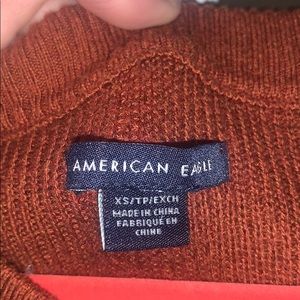 Coral Colored American Eagle Buttoned up Sweater
